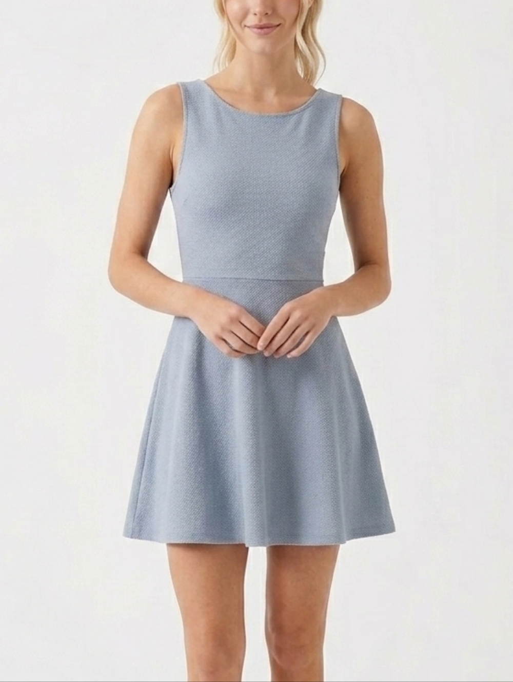 H&M Blue Fit-and-Flare Dress Size XS / S Minimalist Casual Summer Vacation